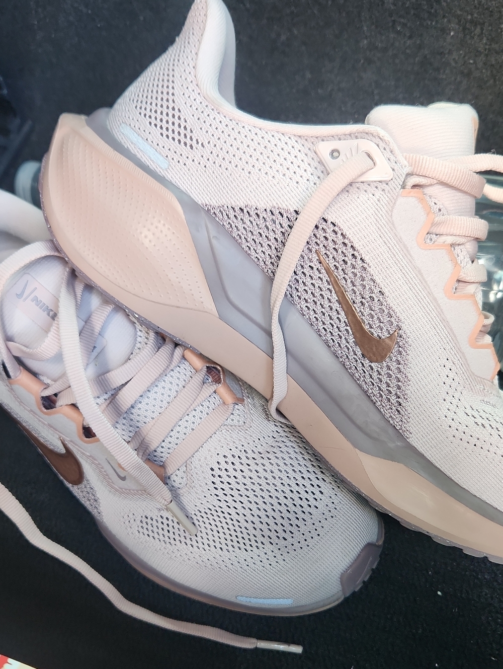 Nike Women's Pegasus 41 Athletic Sneakers with Rose Gold Swoosh